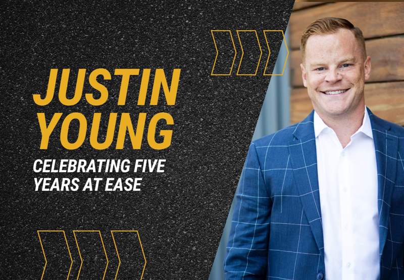 Justin Young celebrates 5 years with EASE Logistics